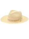 【Max Mara】マックスマーラ『Panama ロゴ ストロー 中折れハット size57』457101216 メンズ レディース 帽子 1週間保証【中古】