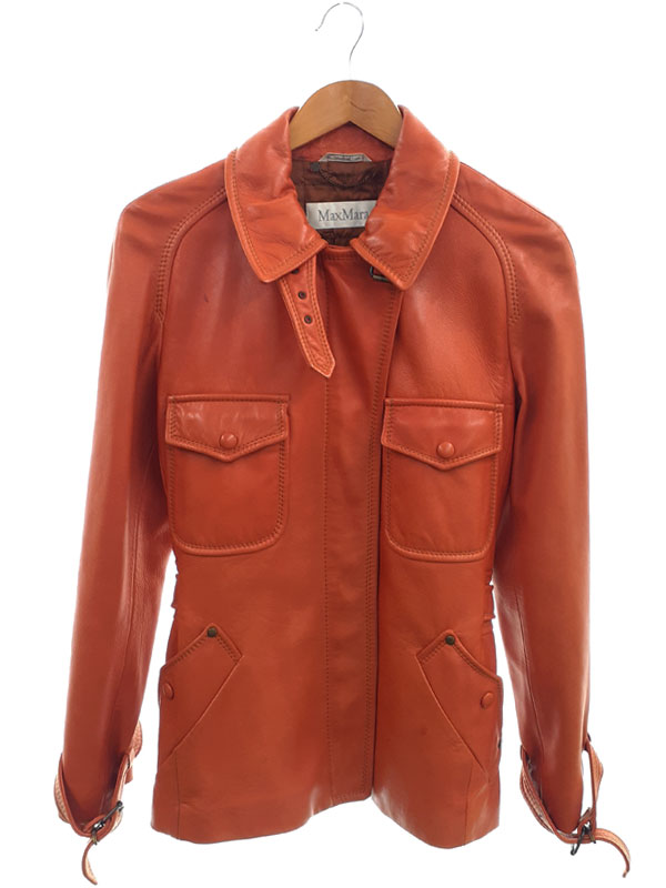 Max Mara マックスマーラ 本革バックスキンレザージャケット 新品 楽天市場】本革 レザージャケット(ブランドマックスマーラ