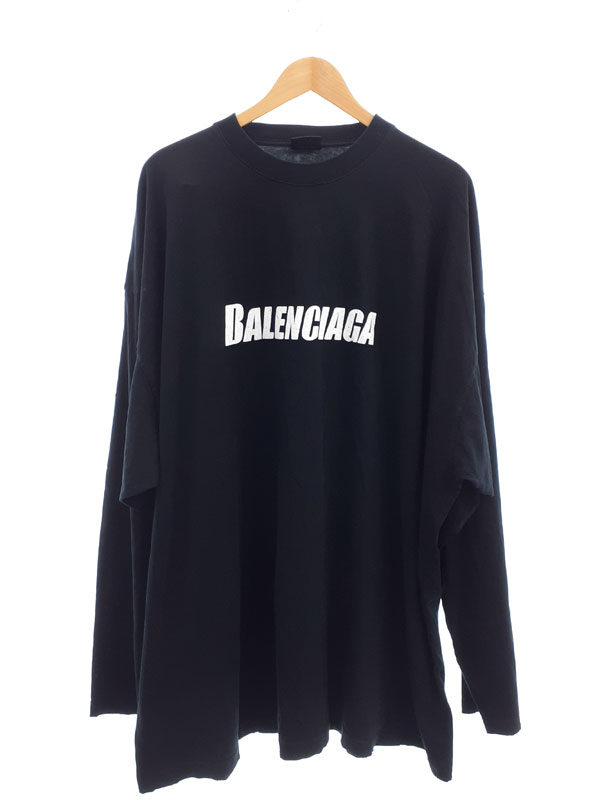 【BALENCIAGA】バレンシアガ『ロゴ 長袖Tシャツ size5』681046 TNVL1 メンズ レディース 1週間保証【中古】