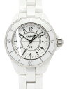 【CHANEL】シャネル『J12 ホワイトセラミック 33mm』H0968 レディース クォーツ 3ヶ月保証【中古】