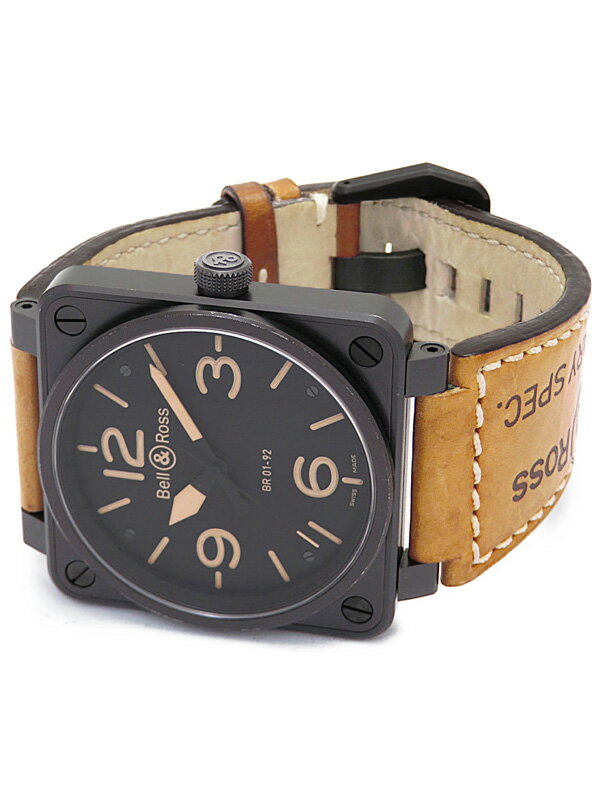 【Bell＆Ross】ベルアンドロス『BR01-92 ヘリテージ』BR0192SH メンズ 自動巻き 3ヶ月保証【中古】
