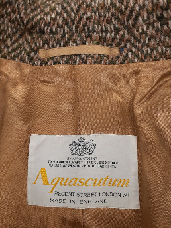 【Aquascutum】アクアスキュータム『Irish tweed コート』メンズ 1週間保証【中古】