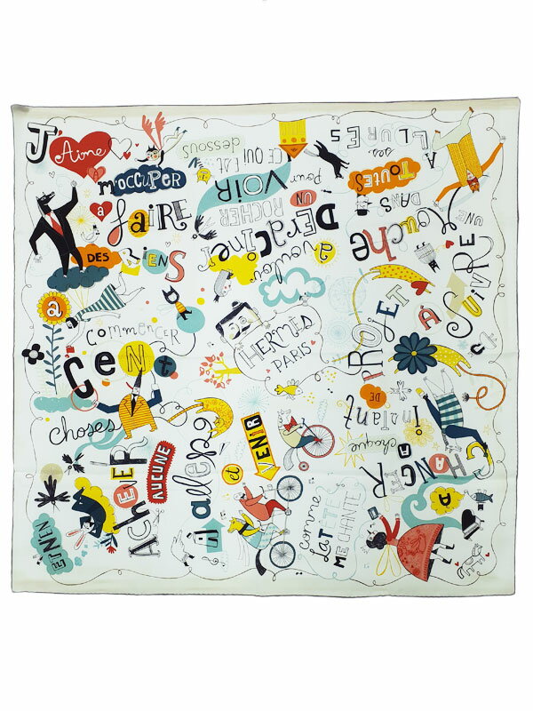 【HERMES】エルメス『カレ90 Les Confessions 告白』レディース スカーフ 1週間保証【中古】のサムネイル