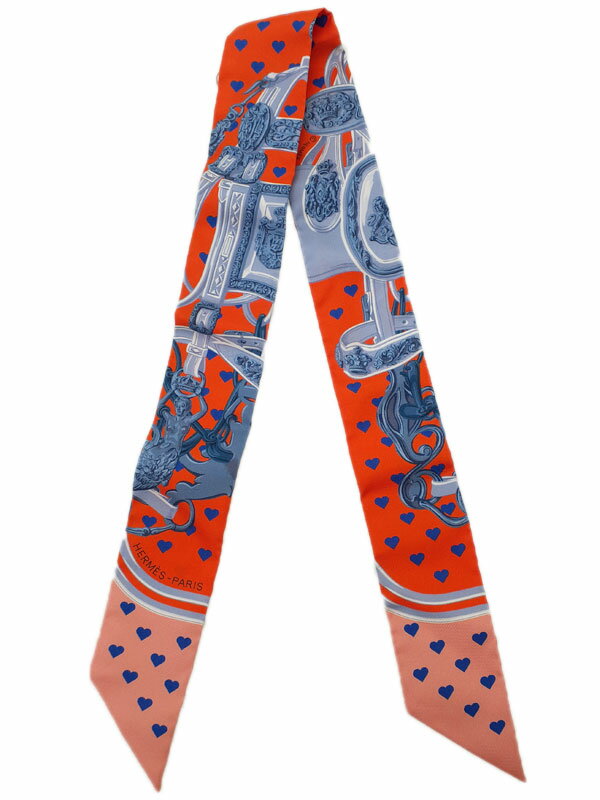 【HERMES】エルメス『ツイリー BRIDES de GALA LOVE 式典用馬勒ラブ 』レディース スカーフ 1週間保証..