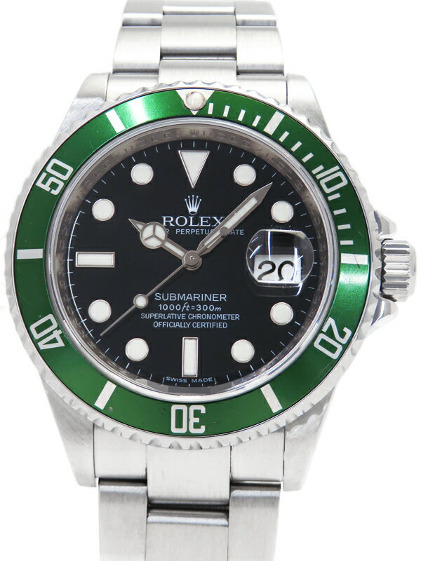 【ROLEX】ロレックス『サブマリーナデイト グリーンサブ』16610LV M番’07年頃製 メンズ ...