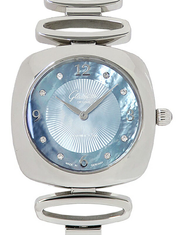 【GLASHUTTE ORIGINAL】グラスヒュッテオリジナル『パボニーナ 8Pダイヤ』1-03-02-06-12-14 レディース クォーツ 1ヶ月保証【中古】