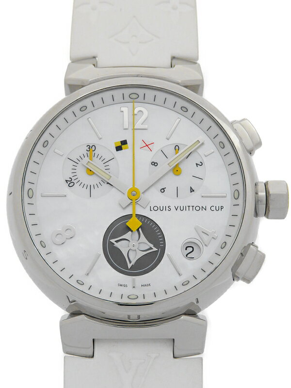 【LOUIS VUITTON】ルイヴィトン『タンブール クロノグラフ ラブリーカップ』Q11BA メンズ クォーツ 1ヶ月保証【中古】