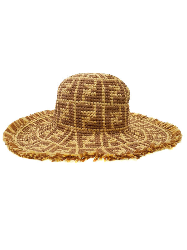 �yFENDI�z�t�F���f�B�wFF���S �Y�b�J�� �n�b�g size58.5cm�xFXQ836 AVB1 ���f�B�[�X �X�q 1�T�ԕۏ؁y���Áz