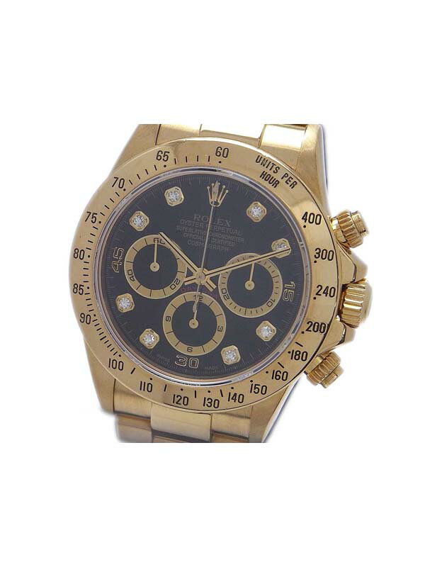 【ROLEX】【内部点検・仕上げ済み】ロレックス『コスモグラフデイトナ 8Pダイヤ 』16528G W番'95年頃製 メンズ 自動巻き 12ヶ月保証【中古】