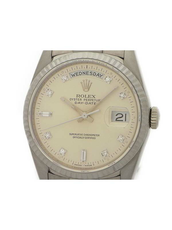 【ROLEX】ロレックス『デイデイト 10Pダイヤ』18239A N番'91年頃製 メンズ 自動巻き 12ヶ月保証【中古】