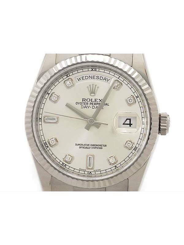 【ROLEX】【ルーレット刻印】【仕上済】ロレックス『デイデイト 10Pダイヤ』118239A Z番'06年頃製 メンズ 自動巻き 12ヶ月保証【中古】