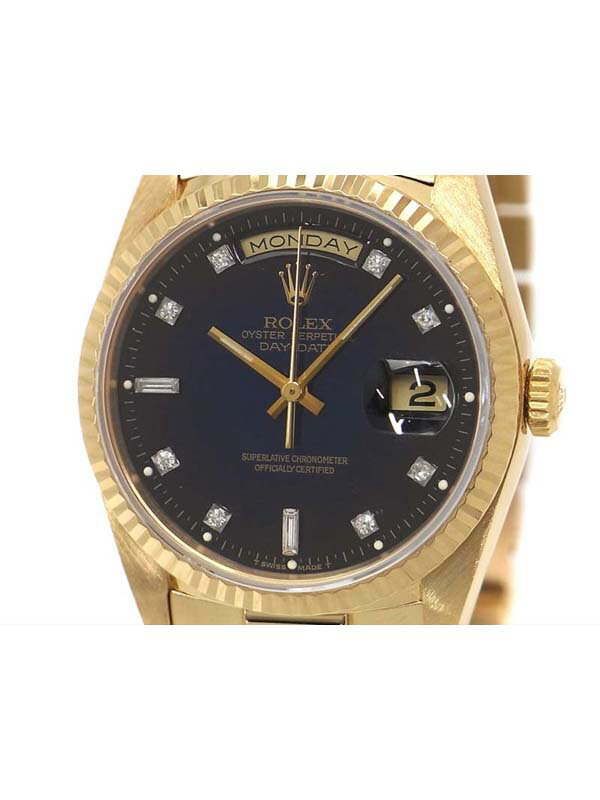 【ROLEX】【仕上げ済】【ブルーグラデーション文字盤】ロレックス『デイデイト 10Pダイヤ』18238A L番’89年頃製 メンズ 自動巻き 12ヶ月保証【中古】