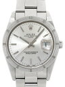 【ROLEX】【エンジンターンドベゼル】ロレックス『オイスターパーペチュアルデイト』15210 D番’05年頃製 メンズ 自動巻き 12ヶ月保証【中古】b02w/h09AB
