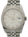 【ROLEX】【コンピュータ文字盤】【’16年購入】ロレックス『デイトジャスト 10Pダイヤ』116234G ランダム製番 メンズ 自動巻き 12ヶ月保証【中古】b03w/h12SA