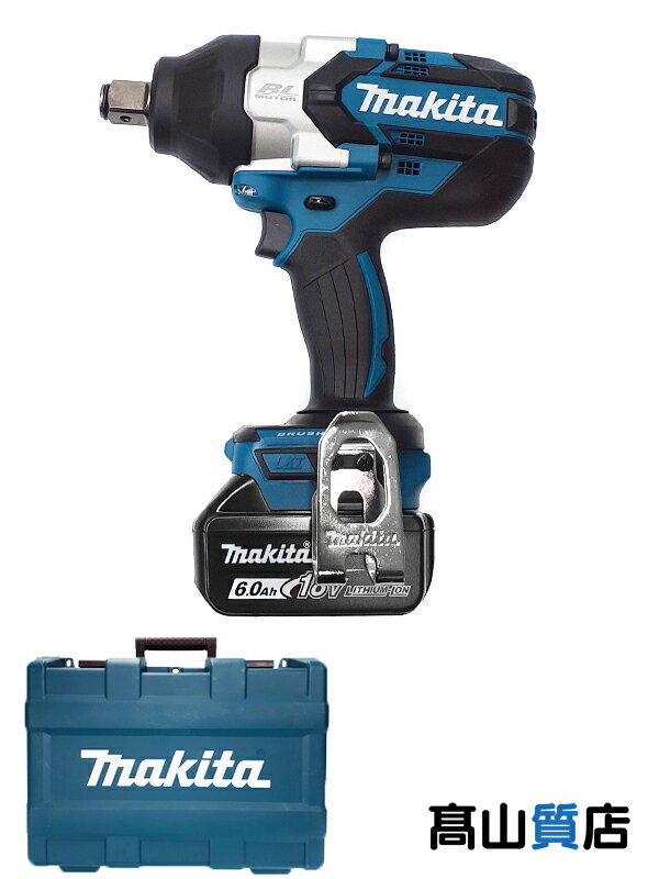 【makita】【未使用品】マキタ『充電式インパクトレンチ』TW1001DRGX 青 18V 6.0Ah×2 800N m 打撃力3段切替 LEDライト ソケット別売【中古】