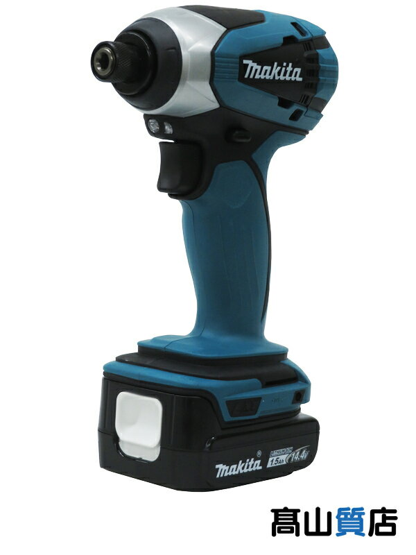 【makita】【未使用品】マキタ『充電式インパクトドライバ』TD134DSHX 青 14.4V リチウムイオン1.5Ah×2 アプト 充電器【中古】