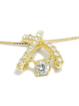 セレクトジュエリー『K18YGネックレス ダイヤモンド0.55ct』1週間保証【中古】b01j/h19A