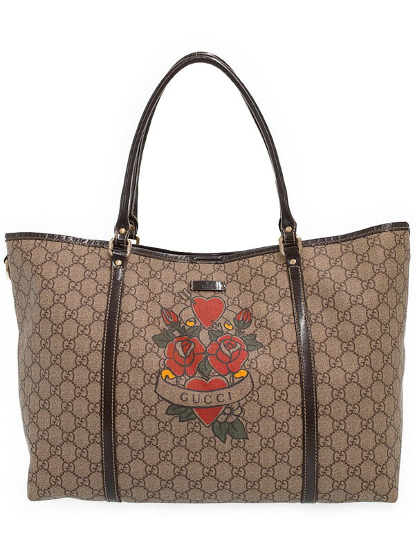 【GUCCI】グッチ『タトゥーハート GGプラス トートバッグ』197954 ユニセックス 1週間保証【中古】(3180195850011