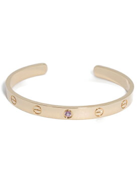 【Cartier】【メーカー仕上済】カルティエ『ラブオープン バングル 1Pサファイア』ブレスレット 1週間保証【中古】b05j/h10SA