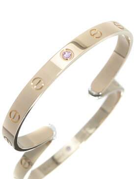 【Cartier】【メーカー仕上済】カルティエ『ラブオープン バングル 1Pサファイア』ブレスレット 1週間保証【中古】b05j/h10SA