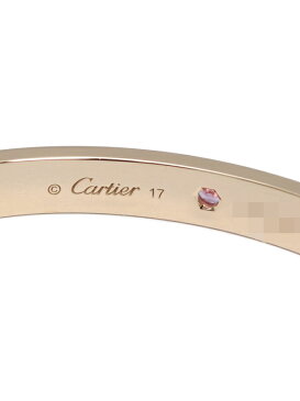 【Cartier】【メーカー仕上済】カルティエ『ラブオープン バングル 1Pサファイア』ブレスレット 1週間保証【中古】b05j/h10SA