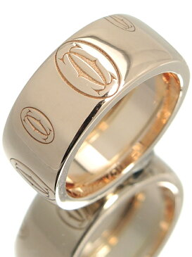【Cartier】【仕上済】カルティエ『ハッピーバースデー ロゴ リング LM』9号 1週間保証【中古】b02j/h03SA