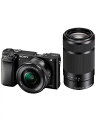 【SONY】ソニー『α6000ダブルズームレンズキット』ILCE-6000Y(B) ブラック 2430万画素 Eマウント APS-C フルHD動画 デジタル一眼カメラ 1週間保証【中古】