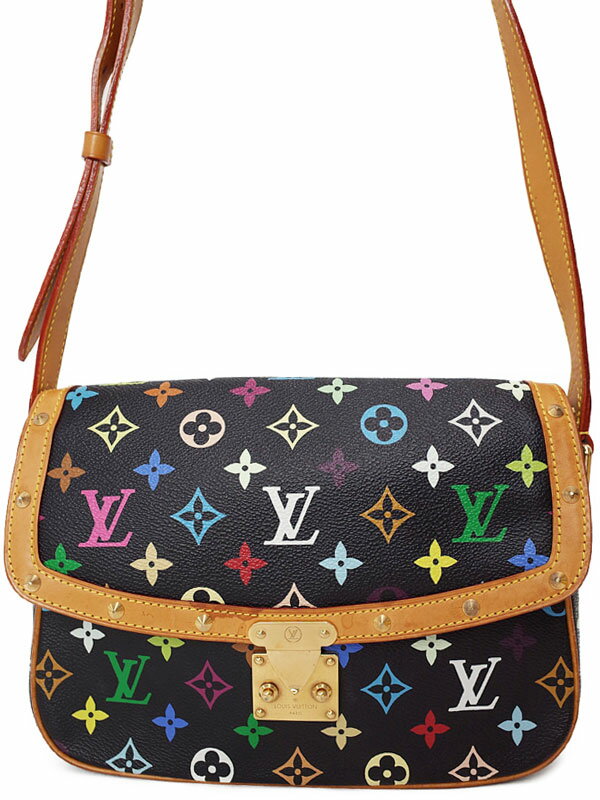 【LOUIS VUITTON】ルイヴィトン『モノグラム マルチカラー ソローニュ』M92639 レディース ショルダーバッグ 1週間保証【中古