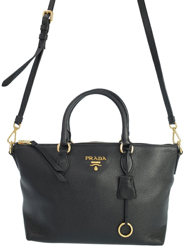 【PRADA】プラダ『レザー 2WAYハンドバッグ』レディース 2WAYバッグ 1週間保証【中古】b02b/h19AB