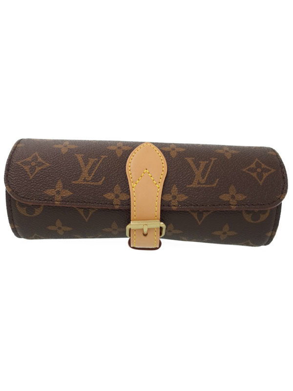 【LOUIS VUITTON】【腕時計ケース】ルイヴィトン『モノグラム エテュイ 3 モントル』M47530 メンズ レディース ウォッチケース 1週間保証【中古】