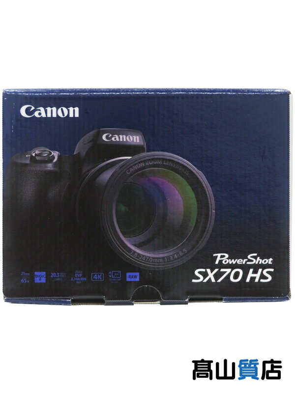 【Canon】【未使用品】キヤノン『PowerShot(パワーショット) SX70 HS』PSSX70HS 2030万画素 光学65倍 4K動画 コンパクトデジタルカメラ 12ヶ月保証【中古】
