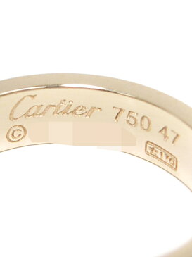 【Cartier】【LOGO】【仕上済】カルティエ『K18PG ハッピーバースデー ロゴ リング』7号 1週間保証【中古】b05j/h12SA