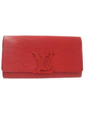 【LOUIS VUITTON】【LVロゴ】ルイヴィトン『エピ ポルトフォイユ ルイーズ』M60766 レディース 二つ折り長財布 1週間保証【中古】b01b/h03AB