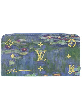 【LOUIS VUITTON】【Jeff Koonsコラボ】【睡蓮】ルイヴィトン『マスターズコレクション モネ ジッピーウォレット』M64631 長財布 1週間保証【中古】b01b/h02A