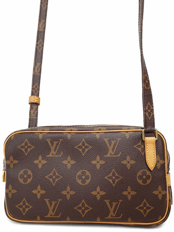 【LOUIS VUITTON】ルイヴィトン『モノグラム ポシェット マルリー バンドリエール』M51828 レディース ショルダーバッグ 1週間保証【中古】b01b/h17A