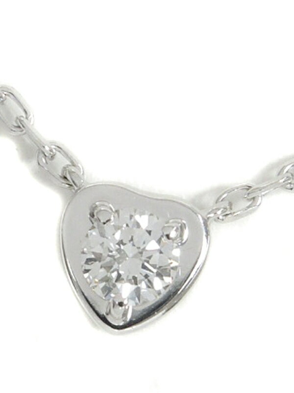 【Cartier】【仕上済】カルティエ『K18WG ディアマン レジェ ドゥ カルティエ ハート ネックレス MM 1Pダイヤ』1週間保証【中古】のサムネイル