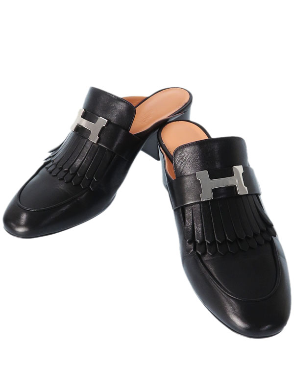 【HERMES】【チュイルリー】【イタリア製】エルメス『ミュール size38』レディース 1週間保証 靴【中古】(2220229090011