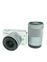 【Canon】キヤノン『EOS M10 ダブルズームキット』EOSM10WH-WZOOMKIT ホワイト 1800万画素 3インチ SDXC Wi-Fi ミラーレス一眼カメラ 1週間保証【中古】