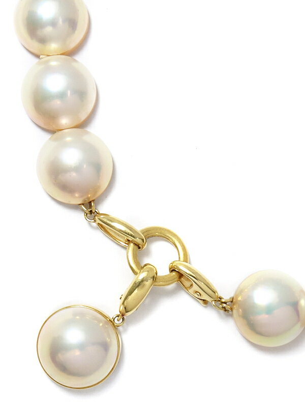TASAKI】タサキ『K18YG クラスプ トリプルムーン ネックレス