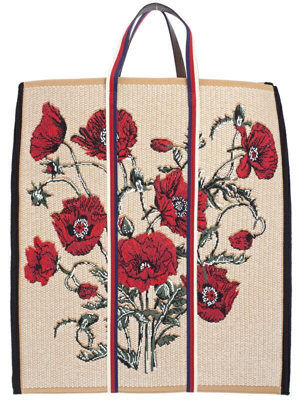 GUCCI】【クワガタ】グッチ『フラワー柄 ジャガード トート GUCCI】【クワガタ】グッチ『フラワー柄 ジャガード トート