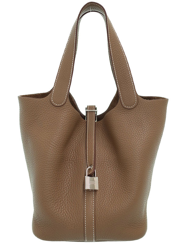 【HERMES】【シルバー金具】エルメス『ピコタンロックMM』D刻印 2019年製 レディース ハンドバッグ 1週間保証【中古】のサムネイル