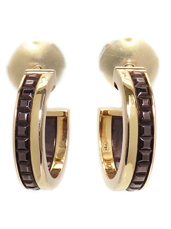 【BOUCHERON】【QUATRE】ブシュロン『K18PG キャトル フープ ピアス』1週間保証【中古】のサムネイル
