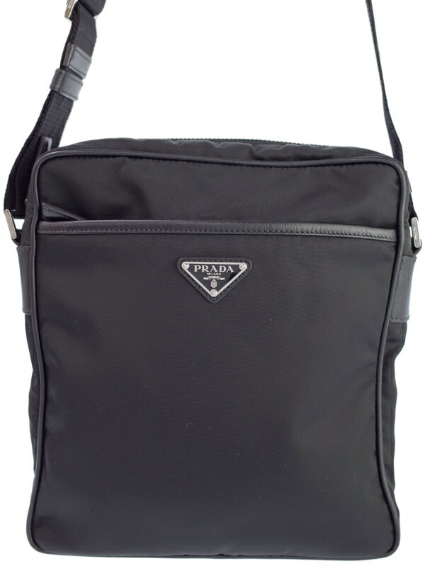 PRADA】プラダ『ストラップ付 ナイロン×サフィアーノレザー PRADA】プラダ『ストラップ付 ナイロン×サフィアーノレザー