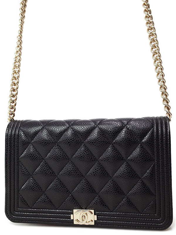 【CHANEL】【ゴールド金具】シャネル『ボーイシャネル チェーンウォレット』AP1117 レディース 1週間保証【中古