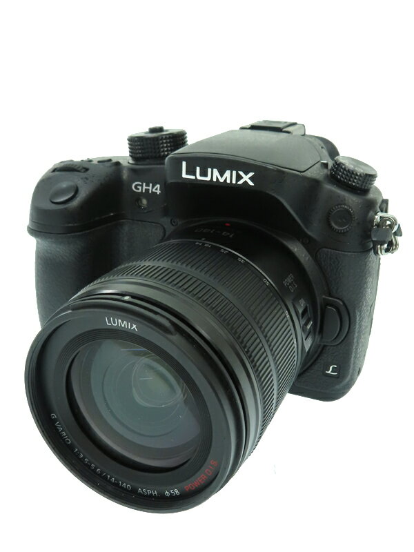 【Panasonic】パナソニック『LUMIX(ルミックス)GH4高倍率ズームレンズキット』DMC-GH4H-K 1605万画素 ミラーレス一眼カメラ 1週間保証【中古】