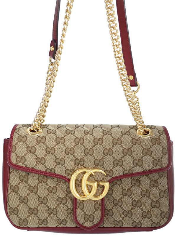 【GUCCI】グッチ『GGマーモント スモール ショルダーバッグ』443497 レディース 1週間保証【中古】(1520127720012