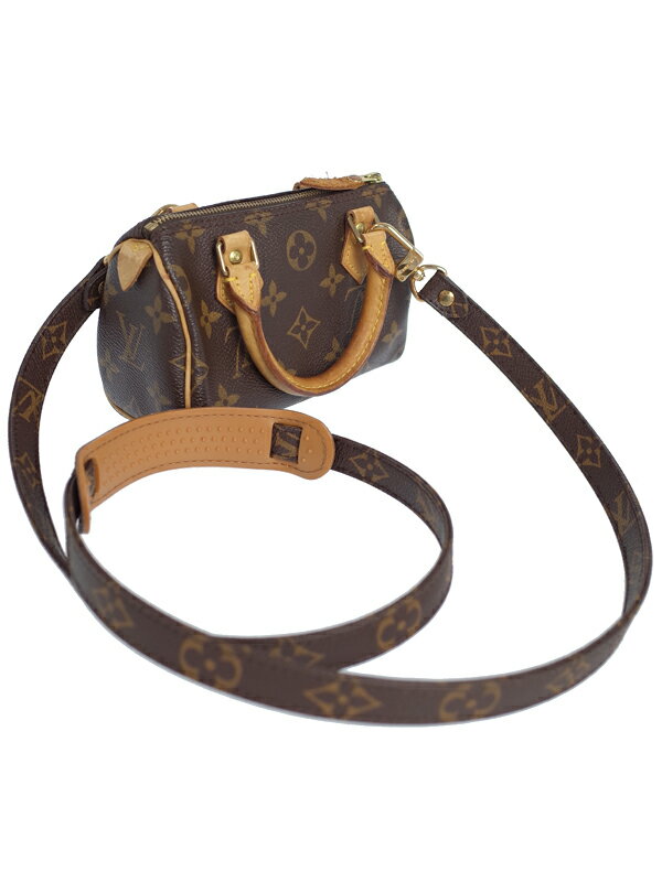 【LOUIS VUITTON】【別売りショルダーストラップ付】ルイヴィトン『モノグラム ミニスピーディ』M41534 レディース 2WAYバッグ 1週間保証【中古】