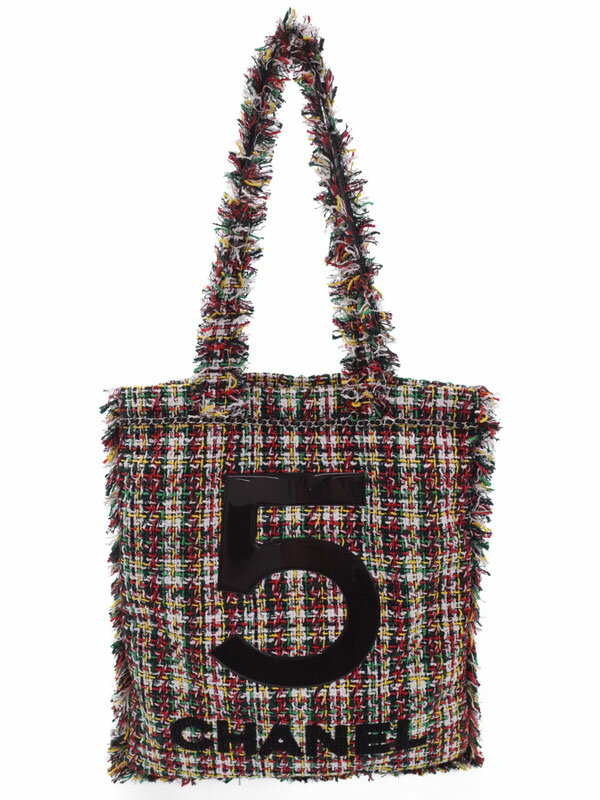 【CHANEL】シャネル『ツイード NO.5 トートバッグ』A91557 レディース 1週間保証【中古】(7210124460014