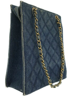 【CHANEL】【ゴールド金具】シャネル『マトラッセ デニム チェーンショルダーバッグ』レディース トートバッグ 1週間保証【中古】