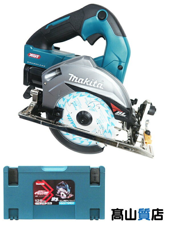 【makita】【未使用品】マキタ『40Vmax 125mm 充電式マルノコ 鮫肌チップソー付』HS007GRDX バッテリー×2 充電器 ケース付 丸のこ 1週間保証【中古】